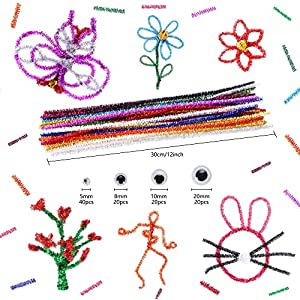 200 Pieces Red Pipe Cleaners Chenille Stems for Kids Art Creative Crafts  DIY Decorations (6 mm x 12 Inch)