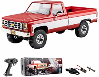 FMS 1/18 RC Crawler K10 4WD Brushed RTR RC Car Official Licensed Model Car 4WD Hobby RC Crawler RC Car Remote Control Car with LED Lights Vehicle 3-Ch 2.4GHz Transmitter for Adults (K10)