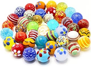30 PCS Glass Marbles for Kids, 25 Colorful Assorted Marbles and 5 Glow in The Dark Marbles, Marble Games and Marble Run Accessories for Boys and Girls, Beautiful Marbles Bulk for Home Decoration