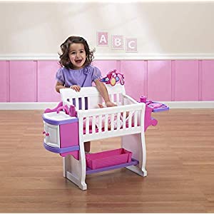 American Plastic Toys Kids’ My Very Own Nursery Baby Doll Playset, Doll Furniture, Crib, Feeding Station, Learn to Nurture and Care, Durable and BPA-Free Plastic, for Children Ages 2+