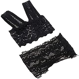 Yikko 1/6 Scale Female Lace Underwear Set Cloth for 12" Action Figure Toys Doll Clothes Accessories (A Black)