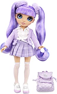 Rainbow High Jr High Violet Willow - 9-inch Purple Fashion Doll with Doll Accessories- Open and Closes Backpack, Great Gift for Kids 6-12 Years Old and Collectors