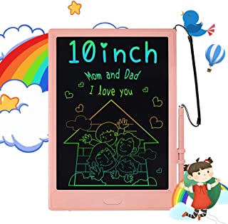 LCD Writing Tablet for Kids 10 Inch,Toddler Travel Learning Educational Doodle Board Toys with Lock Function and Reusable Magic Drawing Pad,Birthday Gifts for 3-9 Years Old Girls Boys