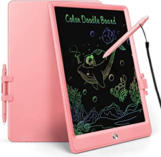 LCD Writing Tablet, 10-Inch Color Electronic Doodle Board, Rewritable Cute Children's Drawing Board, Suitable for 3, 4, 5 and 6 Years Old Boys Girls Learning Toys (Pink 11 Inch)