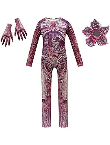 Kids Halloween Scary Cosplay Outfits Flower Monster Jumpsuit Set