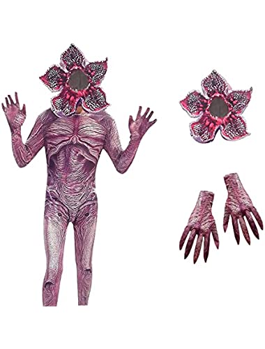 Kids Halloween Scary Cosplay Outfits Flower Monster Jumpsuit Set