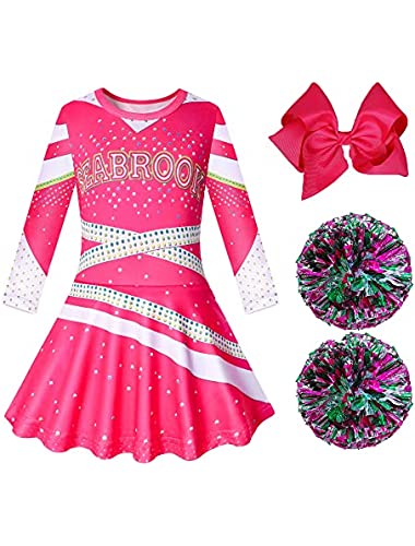 Zombies Girls Cheerleader Costumes Toddler Cheerleading Dress up for Party Movie Halloween Kids Outfits Cosplay 3-12 Years