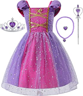 Tangle Costume for girls Princess Rapunzel Cosplay outfit Princess Dress up