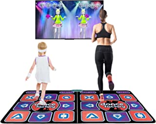 Grenf Dance Mat Double Dance Mat for Kids and Adults Musical Electronic Dance Mat Dancing Pad Dancing Carpet Double User Dance Floor Mat Non-Slip RCA Interface 200 Songs 68 Games