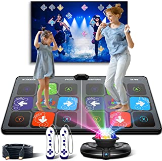 LATIMERIA Dance Mat for Adult Kids, Electronic Dance mat Double User Yoga Dance mat with HD Camera Game Multi-Function Host,Wireless Handle, Non-Slip Dance Pad, HDMI Interface for TV