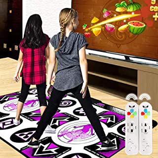 wuyule Dancing Mat - Electronic Dance Mat for Kids and Adults Dancing Game Dance Pad Wireless Non-Slip Dancer Step Pads, High Elasticity and Sensitivity, Multi-Function Games & Levels (Double)