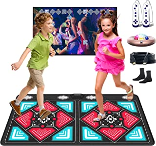 BotaBay Dance Mats Double Fitness Dance Games with MV/3D/Cartoon Dance Mode, Preloaded Classic Songs Dance Mat HDMI Wireless Musical Handle Electronic Kids Dance Mat Double User Exercise