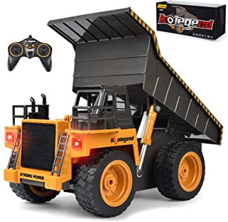 kolegend Remote Control Dump Truck RC Truck Construction Vehicle Truck Toys with Rechargeable Battery for 4 5 6 7 8 Years Old Toddlers Kids Boys and Girls