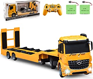 DOUBLE E RC Semi Truck RC Truck Excavator Toys RC Tractor Remote Control Trailer Truck Electronics Construction Vehicles Toy with Sound and Lights