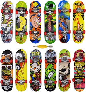 MOONZON 12PCS Finger Toy Skateboards,Finger Scooter,Creative Fingertip Alloy Finger Sports Toys, Intellectual Toys, Novelty Toys Gifts
