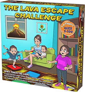 Lava Escape Challenge - The Super Fun Hopping, Leaping, Jumping, Physical Challenge Activity STEM Game for Kids