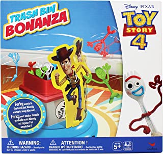 Disney Pixar Toy Story 4 Trash Bin Bonanza Game with Woody and Forky