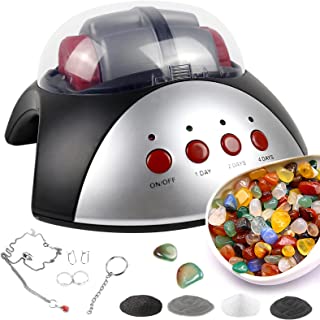 Rock Tumbler Activity Kit, Fun Artwork Handmade DIY Toy Set Polished Stones Jewelry Create, Complete Durable Rock Polisher for Kids and Adults Hobby