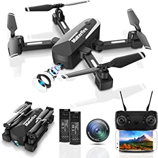 Makerfire Drone with 1080P Camera, RC Quadcopter for Adults and Kids, Foldable FPV WiFi Drones with 35min Flight Time, Gravity Control, Altitude Hold, Auto Hover, Gestures Selfie
