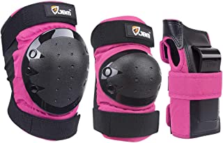JBM Adult/Child Knee Pads Elbow Pads Wrist Guards 3 in 1 Protective Gear Set for Multi Sports Skateboarding Inline Roller Skating Cycling Biking BMX Bicycle Scooter
