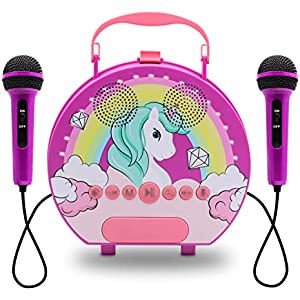Kids Karaoke Microphone Machine Toy, 4-12 Years Old Girls Christmas  Birthday Gift for Boys Girls,Karaoke Toys Gifts for Boys Girls Ages 4, 5,  6, 7, 8