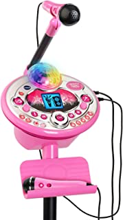 VTech Kidi Star Karaoke Machine Deluxe, 2 Microphones with AC Adapter, Pink