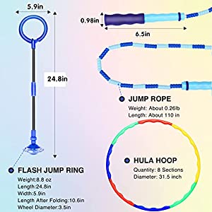 GRAWUN Kids Fitness Equipment Sets with Foldable Ankle Skip Ball, Jump  Rope, Exercise Hoop for Kids for Women, Men and Kids Keeping Fit, Workout  and Weight Loss(6 Packs) - Declinko