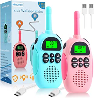Walkie Talkies for Kids, 2 Pack Rechargeable Kids Walkie Talkies, 5 Miles Long Range 22 Channels 2 Way Radio Kid Toy Gift for 3-12 Year Old Boy Girl Toddlers