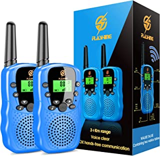 Walkie Talkies for Kids 2 Pack: Long Range Kids Blue Walkie Talkies for Boys 4-12 Two Way Radio Kids Camping Outdoor Toys for Kids Ages 4-12 Birthday Gifts Toys for 3 4 5 6 7 8 9 10 Year Old Boys