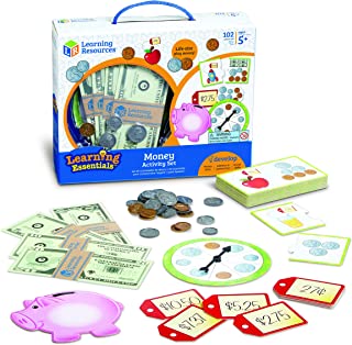 Learning Resources Money Activity Set - 102 Pieces, Ages 5+ Play Money for Kids, Pretend Money for Kids, Play Money Set, Money and Banking Play Toys, Kindergartner Learning Toys