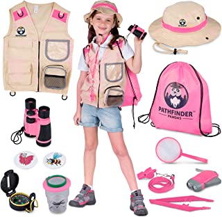 Kids Explorer Kit | Premium Kids Camping Toys and Outdoor Adventure Kits for Boys and Girls, 3-12 Years Old | Backyard Safari Vest & Hat, Kids Binoculars, Flashlight, Bug Kits for Kids, Compass, Ebook