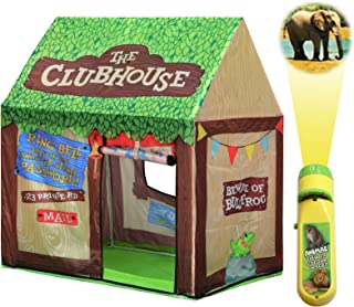 Kids Play Tent for Boys and Girls with Projector Flashlight Indoor Playhouse for Kids Toys for Boy and Girl Toddler Tent Children Play House (Clubhouse)