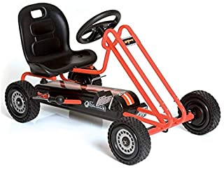Hauck Lightning - Pedal Go Kart | Pedal Car | Ride On Toys for Boys & Girls with Ergonomic Adjustable Seat & Sharp Handling - Orange
