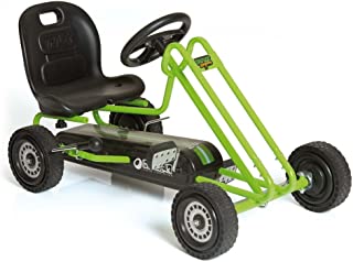 Hauck Lightning - Pedal Go Kart | Pedal Car | Ride On Toys For Boys & Girls With Ergonomic Adjustable Seat & Sharp Handling - Race Green