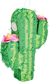 Cactus Pinata for Kids Birthday Party Decorations, Baby Shower, Cinco de Mayo Fiesta Supplies (Small, 17 x 11.5 In)