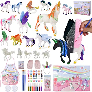 Unicorns Gifts for Girls Painting Kit with 18 Unicorns - BONNYCO | Painting for Kids with Glow in the Dark | Girl Toys 3 4 5 6 7 8 9 10 Years Old Gifts for Girls for Birthday, Christmas | Unicorn Toys