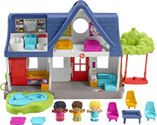 Fisher-Price Little People Play House Toddler Playset with Lights Music and Smart Stages Learning Content, Friends Together​