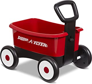 Radio Flyer Push & Pull Walker Wagon, 2-in-1 Wagon, Ages 1-4 , Red