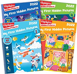 Highlights My First Hidden Pictures 2022 Special Edition Activity Books for Kids Ages 3-6, 4-Pack, 96 Pages