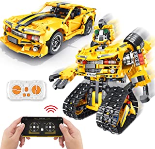 2-in-1 Build a Robot Kit,901 Pieces Remote & APP Controlled Robot & Car,Robotic Transformers Toys STEM Projects for Kids Ages 8 9 10 11 12+