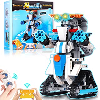 Tomons Stem Projects for Kids Ages 8-12 Remote & APP Controlled Robots for Kids -358 Pieces Building Toys Science Experiment Kit for Kids