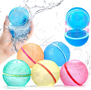 ESOXOFF Reusable Water Balloons Self Sealing Quick Fill,Splash Water Balls Summer Fun Outdoor Toys for Kids Ages 4-12+,Water Games for Boy Girl Outside Play,Backyard Swimming Pool Party Fight Game Toy