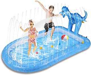 MITCIEN Splash pad,Inflatable Sprinkler Pool ,3 in 1 Dragon Outdoor Water Toys for Kids Toddlers Kiddie Pool Summer Outside Backyard Splash Play mat for 3+ Years Old Boys and Girls