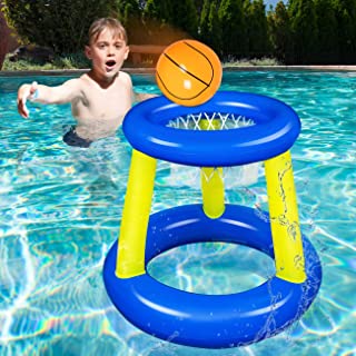 LOTOY Pool Toys Games for Kids Ages 4-8-12 Swimming Pool Basketball Hoop,Summer Outdoor Water Toys for Kids Ages 4-8-12,Birthday Gifts for 4 5 6 Year Old Boys Girls Inflatable Pool Floats Toys