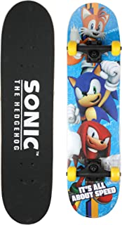 Sonic 31 inch Skateboard, 9-ply Maple Desk Skate Board for Cruising, Carving, Tricks and Downhill