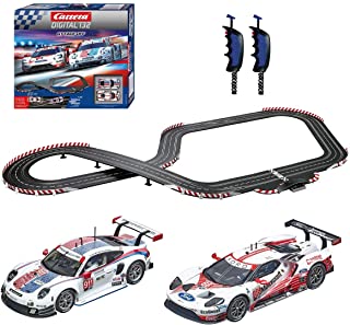 Carrera Digital Electric Slot Car Racing Track Set Includes Two Cars & Two Dual-Speed, D132 GT Face Off