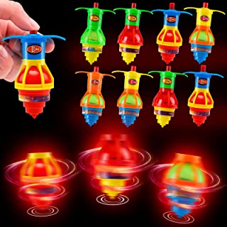 Bamugoo 20-Pack LED Light Up Flashing Spinning Tops with Gyroscope, Spinning Tops for Kids, Novelty Bulk Toys Party Favors, Spinning Top Toy