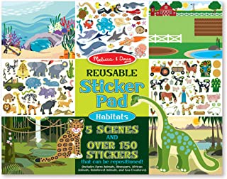 Melissa & Doug Reusable Sticker Pad: Habitats - 150+ Reusable Stickers 7 Ounces