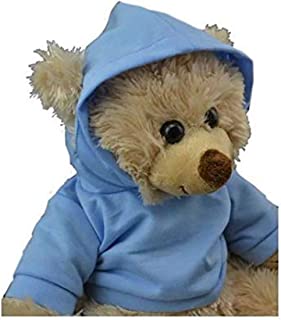 Light Blue Hoodie Tee Teddy Bear Clothes Fits Most 14"-18" Build-a-Bear and Make Your Own Stuffed Animals