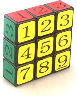 ISHIKEN Sudoku 1x3x3 Magic Cube, Super Floppy 1x3x3 Speed Cube, Fun 133 Sudoku Puzzle Cube Toys, 5.7cm, Black